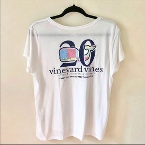 NWT Vineyard Vines 20th Anniversary Graphic Tee White